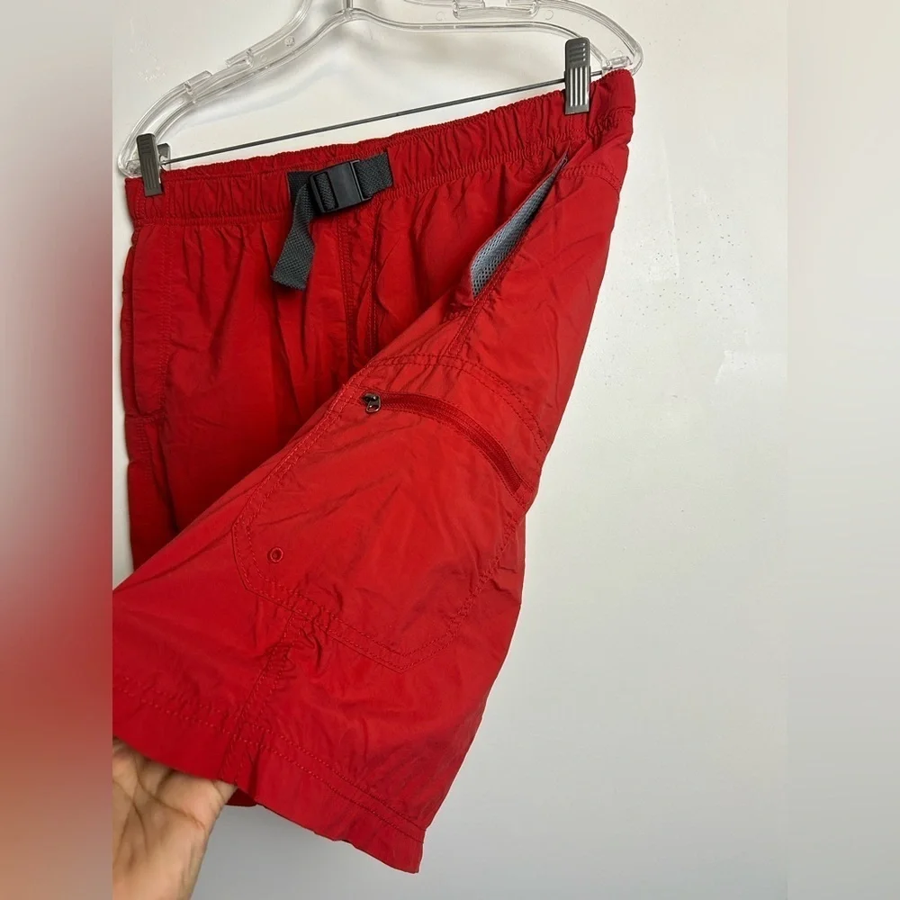 Columbia Omni Shade Sun Protection Men S Red Outdoor Hiking Trail Shorts Belt